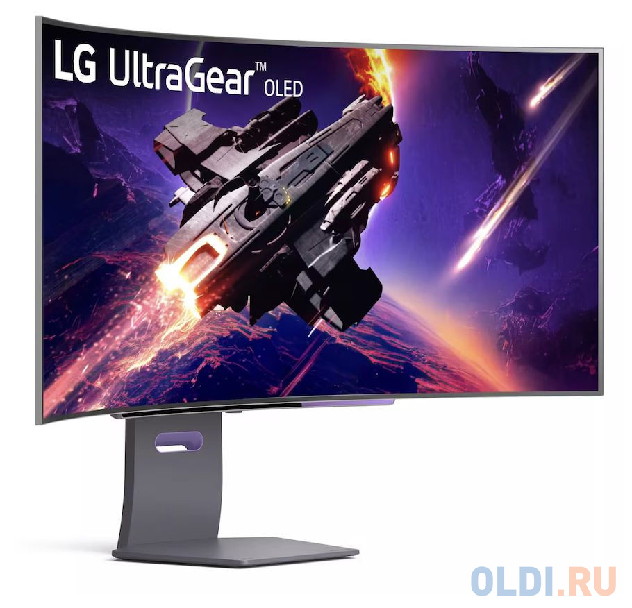 Монитор LG 44.5" UltraGear 45GS95QE-B черный OLED LED 21:9 HDMI M/M матовая HAS Piv 1500000:1 1300cd 178гр/178гр 3440x1440 240Hz G-Sync FreeSync