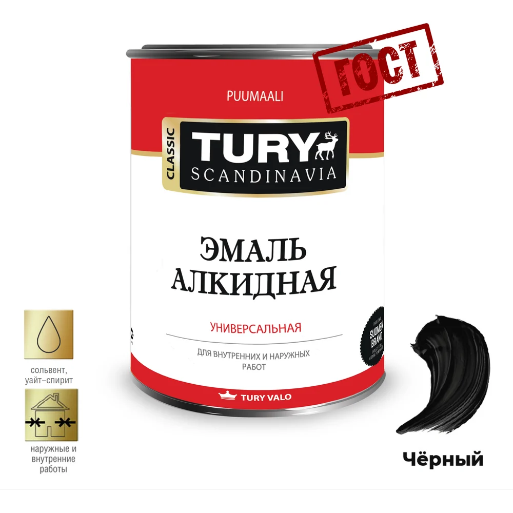 Алкидная эмаль TURY