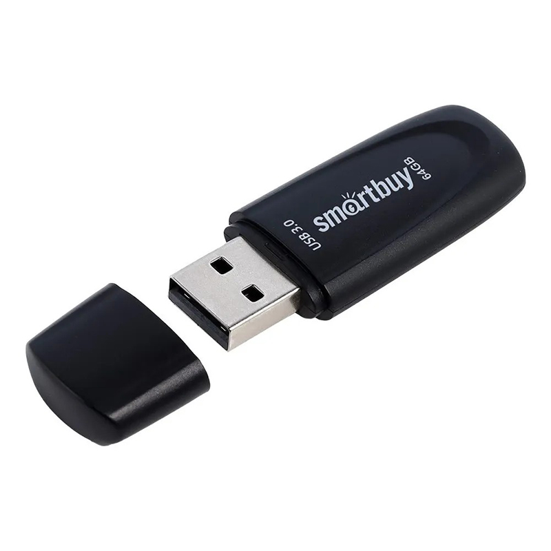 USB Flash Drive 64Gb - SmartBuy Scout USB 3.1 Black SB064GB3SCK