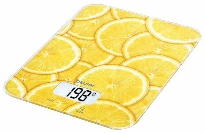 Весы кухонные электронные Beurer KS19 lemon макс.вес:5кг рисунок