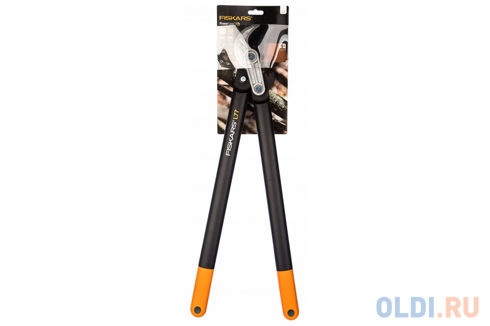 Сучкорез контактный Fiskars PowerGear L77 большой черный/оранжевый (1000583)