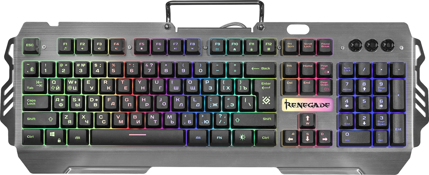 Клавиатура Defender Renegade GK-640DL RU RGB Black USB в Москвe