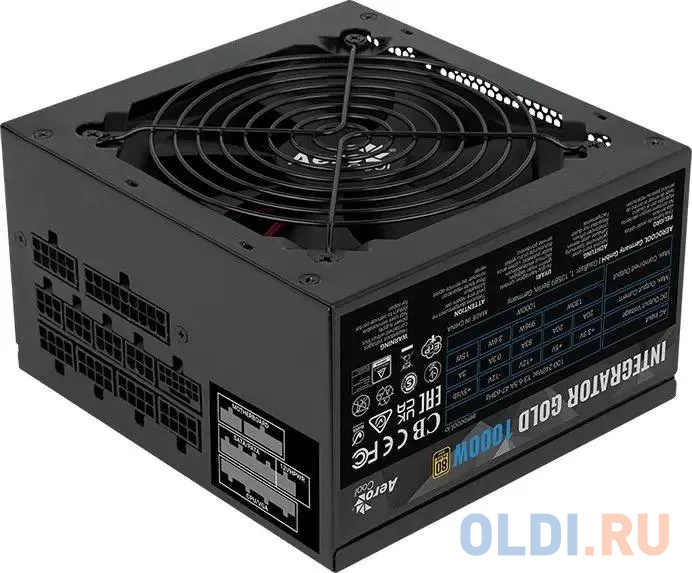 Блок питания Aerocool Integrator Gold Gen.5,  1000Вт,  120мм,  черный, retail [acpg-imk0f_c.31] в Москвe