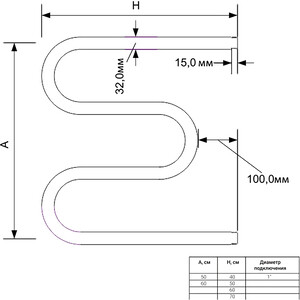 Полотенцесушитель водяной ZOX М 40х50 (4640030862337)