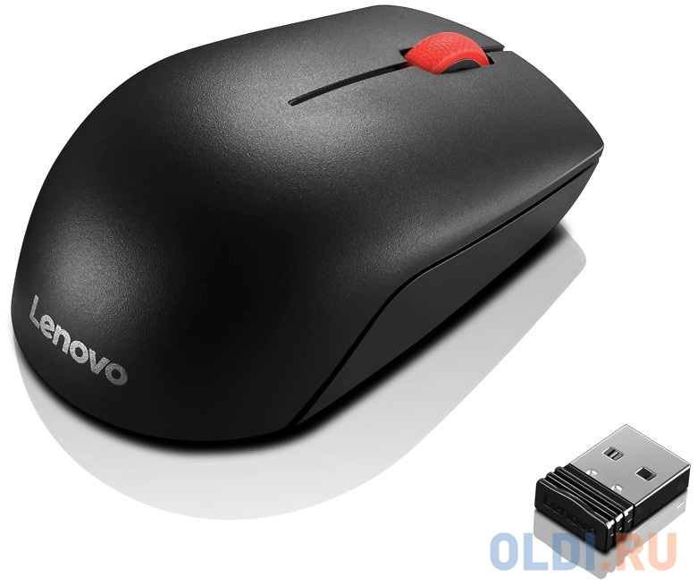 Мышь беспроводная Lenovo Essential Compact Wireless Mouse чёрный USB + радиоканал в Москвe