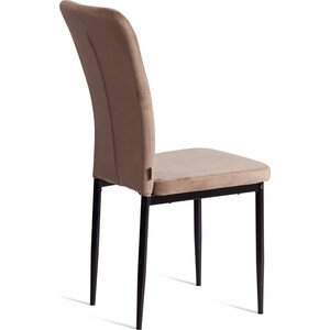 Стул TetChair VERTER (mod. BC577-DC), металл, флок, 41 х 52 х 95 см, Beige (бежевый) HLR8 / черный (21247)