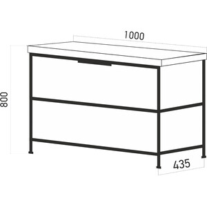 Тумба с раковиной Mixline Бруклин 100х45 бетон (4630099745153, 4640021065204) в Москвe