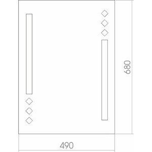 Зеркало Mixline Колизей 49х68 с полкой (4620001980567)