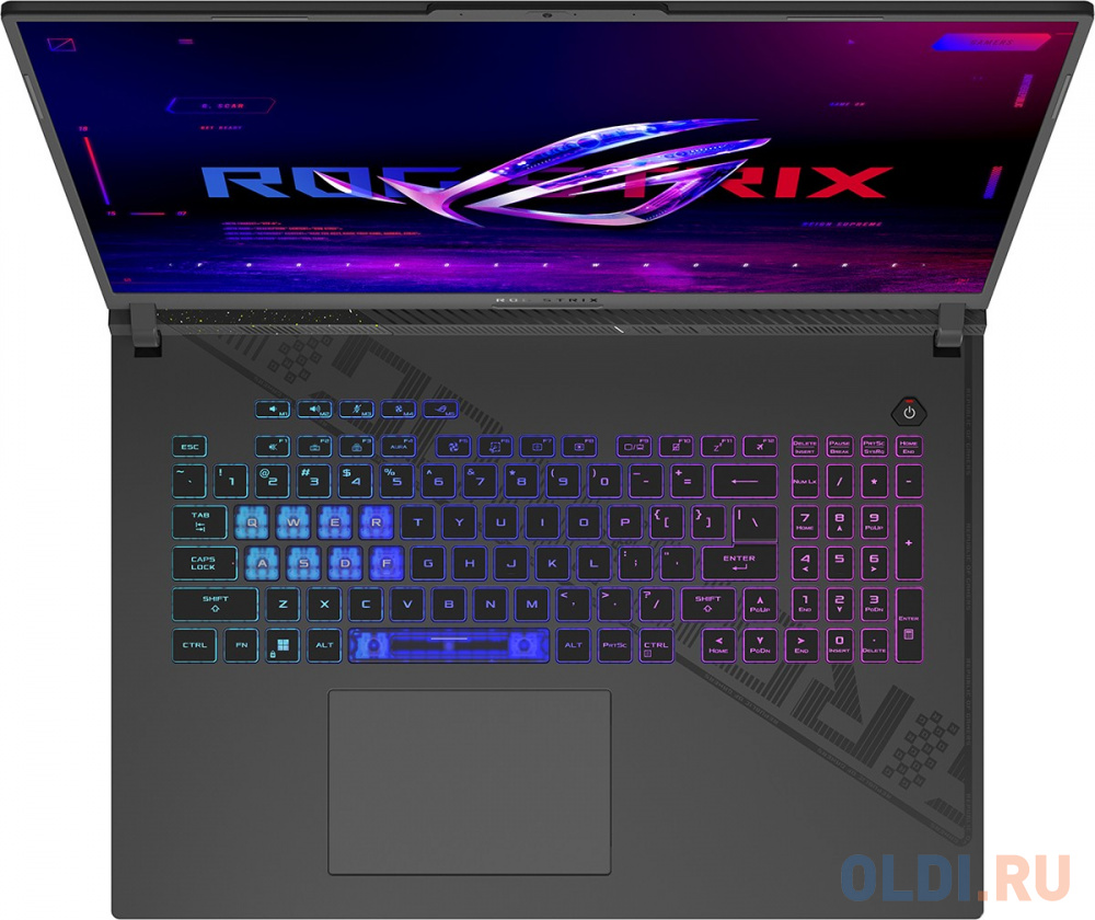 Ноутбук Asus ROG Strix G18 G814JV-N5080 Core i7 13650HX 16Gb SSD1Tb NVIDIA GeForce RTX4060 8Gb 18" IPS WUXGA (1920x1200) noOS grey WiFi BT Cam (9