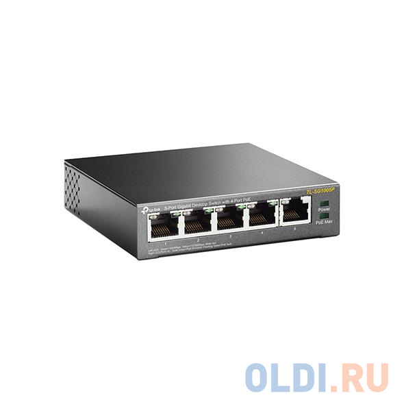 Коммутатор TP-LINK  TL-SG1005P 5-портовый гигабитный настольный коммутатор с 4 портами PoE в Москвe