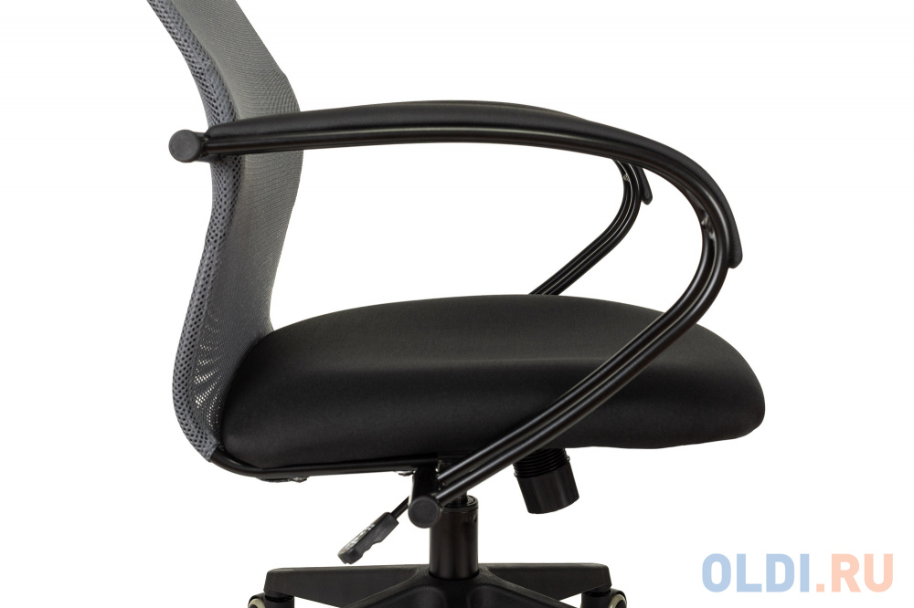 Кресло руководителя Бюрократ CH-607 темно-серый TW-04 сиденье черный Neo Black сетка/ткань с подголов. крестов. пластик