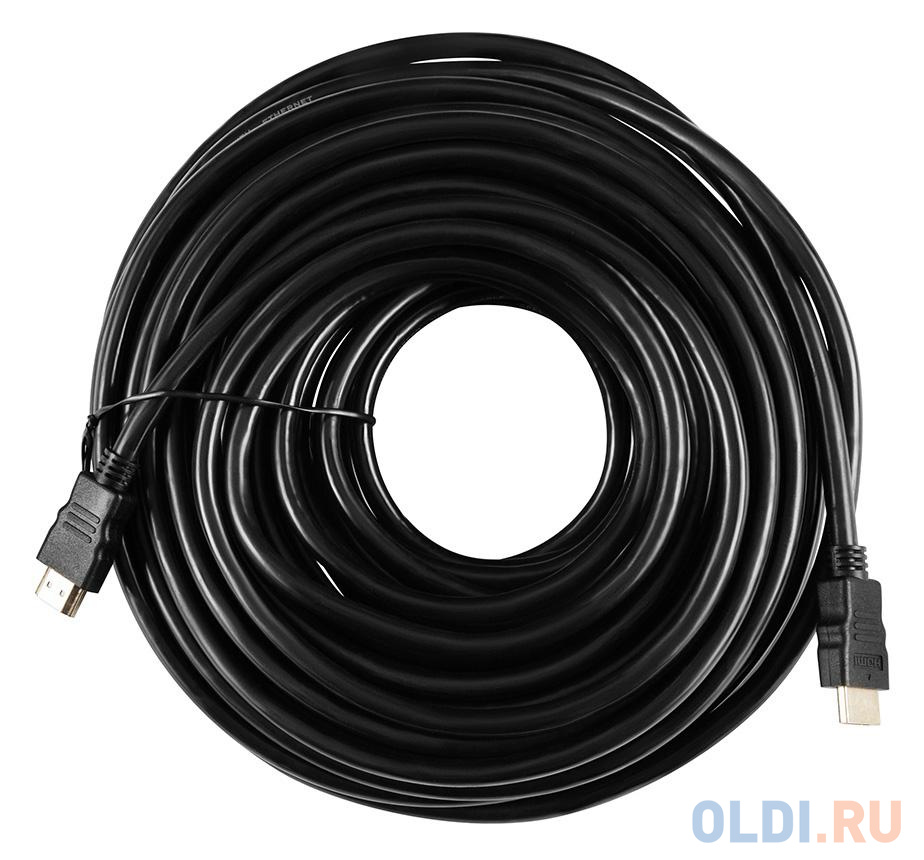 Кабель HDMI 20м Бюрократ BHP-HDMI-1.4-20 круглый черный