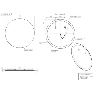 Зеркало Cersanit Eclipse Smart 90х90 с подсветкой, датчик движения (64144)