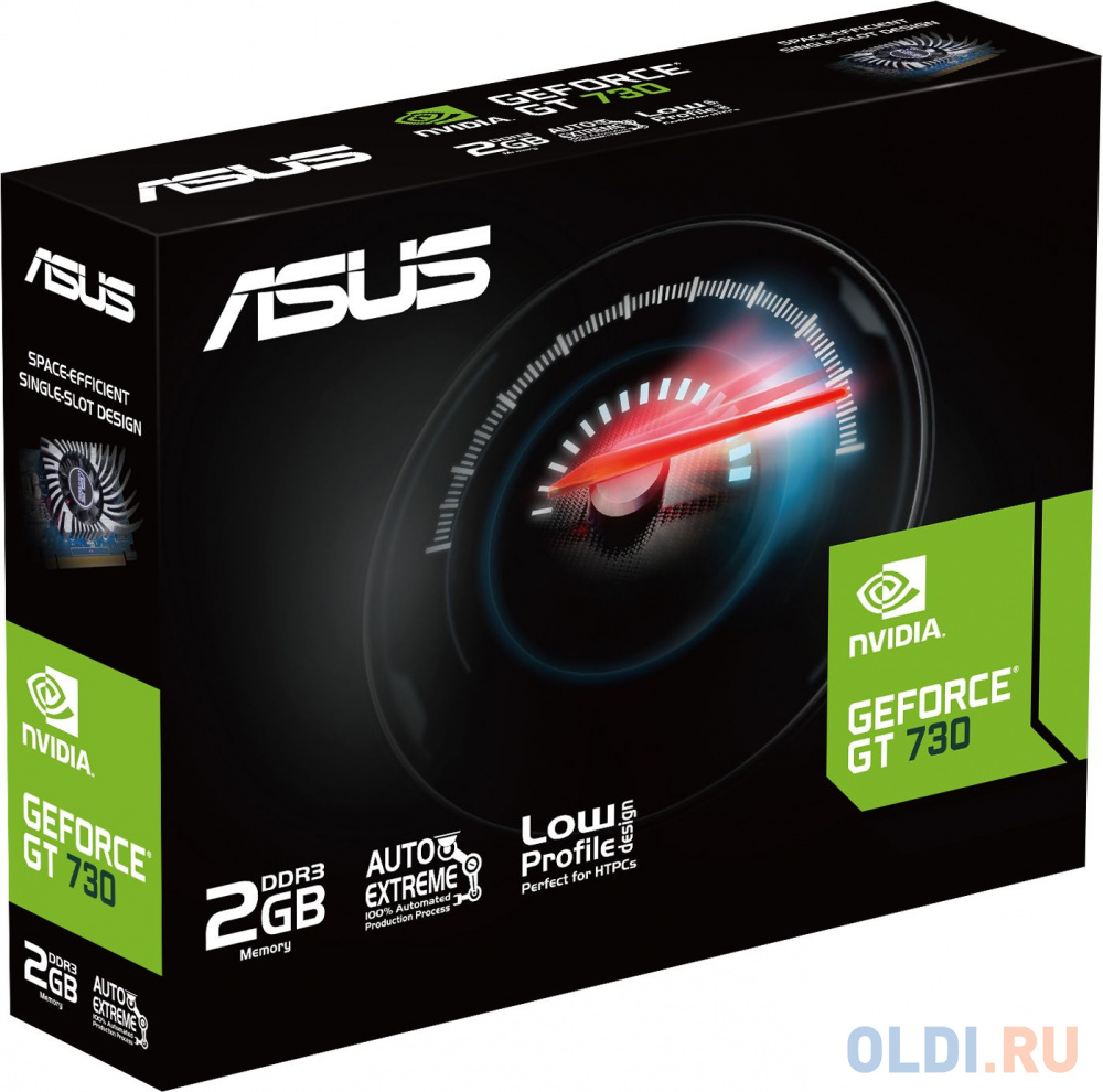 Видеокарта Asus PCI-E GT730-2GD3-BRK-EVO NVIDIA GeForce GT 730 2048Mb 64 DDR3 902/1800 DVIx1 HDMIx1 CRTx1 HDCP Ret в Москвe