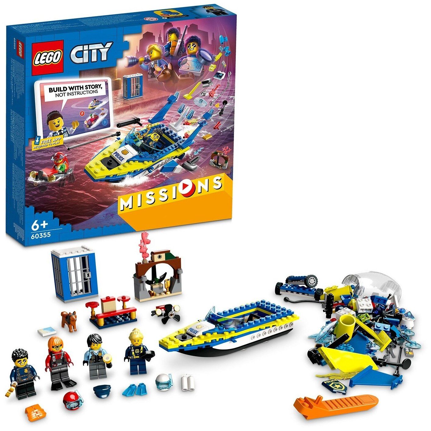 Конструктор LEGO City "Детективные миссии водной полиции" 60355