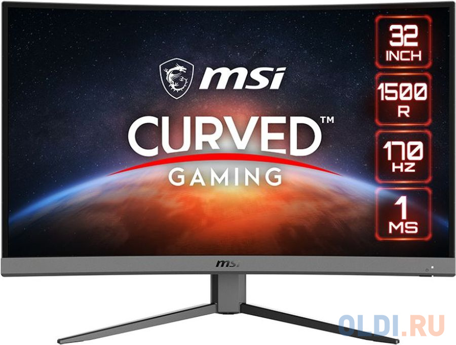 Монитор MSI 31.5" G32C4 E2 черный VA LED 1ms 16:9 HDMI матовая 250cd 178гр/178гр 1920x1080 170Hz FreeSync DP FHD 6.2кг в Москвe