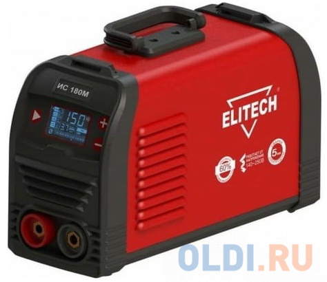 ELITECH ИС 180М (E1703.016.00) Инвертор,140-250В,6.1кВт,20-180А,ПВ=180А/60%,O1.6-5мм,2.7кг. в Москвe