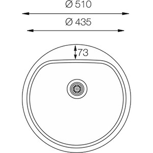 Кухонная мойка TopZero EL 510 нержавеющая сталь, полированная