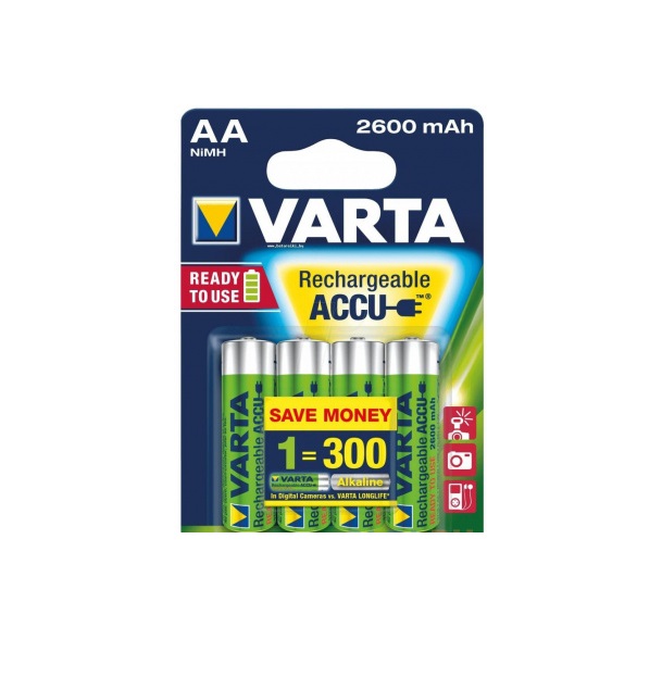 Аккумулятор VARTA AA 2600 mAh R2U (уп 4 шт)