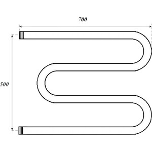 Полотенцесушитель водяной Point М-образный 500x700 (PN37557) в Москвe