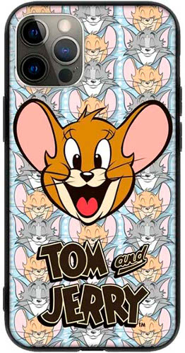 Чехол-накладка Deppa Tom & Jerry для смартфона Apple iPhone 12/12 Pro, пластик, прозрачный (124565)