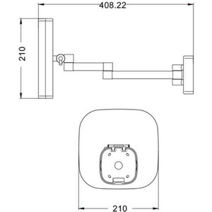 Зеркало косметическое Java с подсветкой, белый (S-M332W)