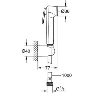 Гигиенический набор Grohe Tempesta-F хром (26352000) в Москвe