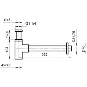 Сифон для раковины BelBagno SMQ2 черный (BB-SMQ2-NERO)