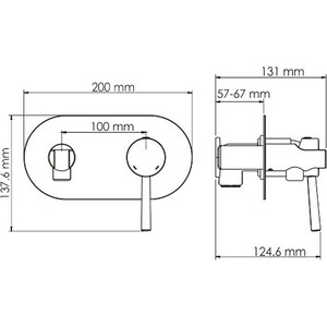 Смеситель для душа Wasserkraft Main с гигиенической лейкой, хром (4138)