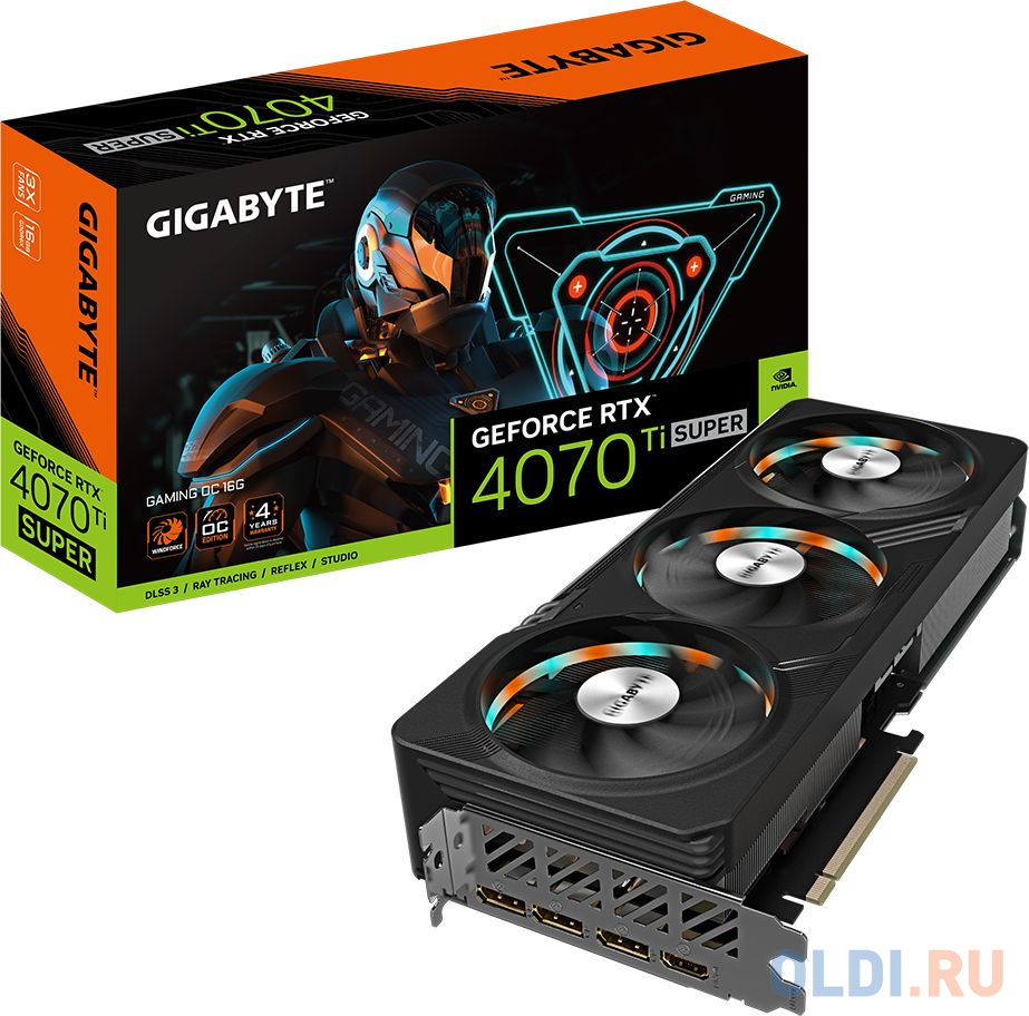 Видеокарта Gigabyte PCI-E 4.0 GV-N407TSGAMING OC-16GD NVIDIA GeForce RTX 4070TI Super 16Gb 256bit GDDR6X 2655/21000 HDMIx1 DPx3 HDCP Ret в Москвe