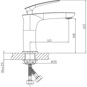 Смеситель для раковины Mixline ML21-04 хром (4610211000339)