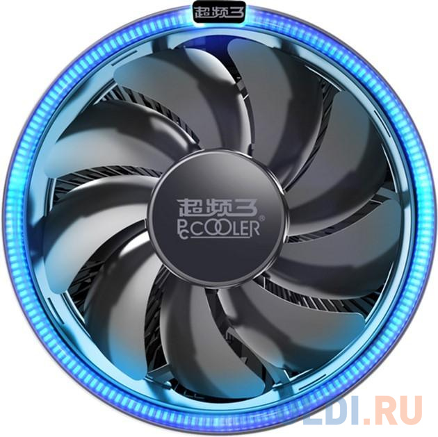 PCCooler E126MB Кулер S775/115X/AM2/2+/AM3/3+/AM4/FM1/FM2/2+ (TDP 92W, вент-р 120мм с PWM, Blue LED FAN, 1000-1800RPM, 26.5dBa) Retail Color Box {48}