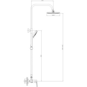 Душевая система Rossinka со смесителем, хром (S35-45)