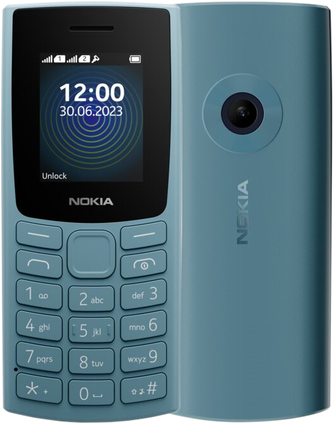 Мобильный телефон Nokia 110 TA-1567 DS, 1.77" 160x128 TFT, Spreadtrum SC6531E, 4Gb RAM, 32Gb, BT, 1xCam, 2-Sim, 800 мА·ч, micro-USB, синий (1GF019FPG3C01)