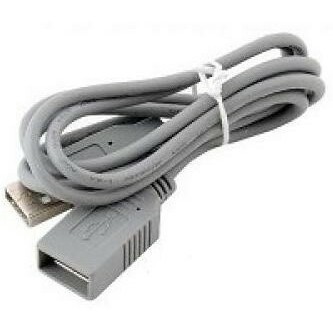 Кабель USB 2.0(Am)-USB 2.0(Af) 75 см, серый Bion (BXP-CC-USB2-AMAF-75CM/300)