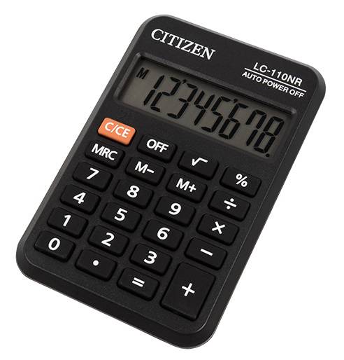 Калькулятор карманный Citizen LC-110NR черный