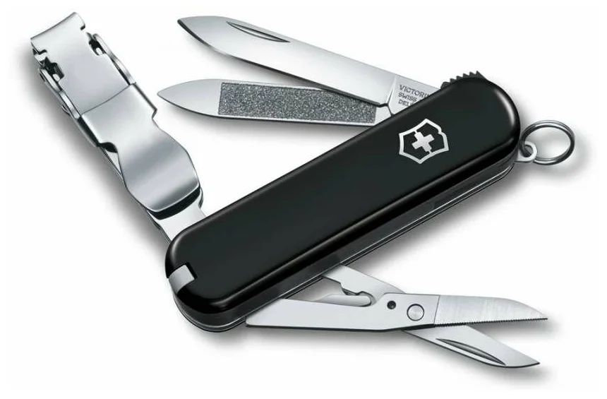 Нож Victorinox Classic Nail Clip 580, 65 мм, 8 функций, черный 0.6463.3