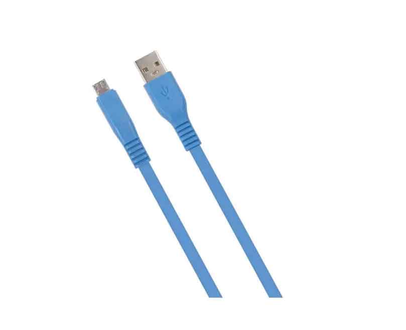 Дата-кабель MB mObility USB - micro USB, плоский, 2 метра, 3А,синий УТ000027531 в Москвe