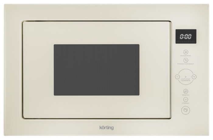 Микроволновая печь встраиваемая Körting KMI 825 TGB 25 л, 900 Вт, гриль, бежевый (KMI 825 TGB)