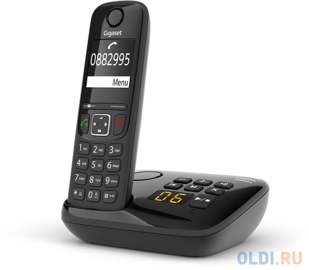 Р/Телефон Dect Gigaset AS690A RUS черный автооветчик АОН