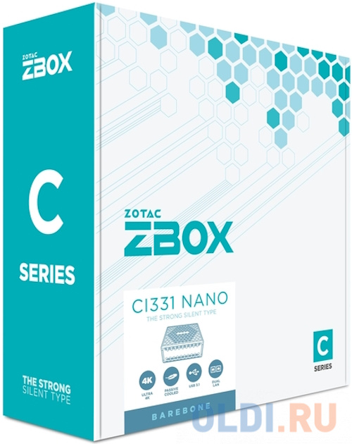 Платформа ZBOX-CI331NANO-BE FANLESS, Intel N5100, 2X DDR4-2933, 2x GLAN, WIFI ac, BT, SATA III SLOT, DP/HDMI/VGA, EU+UK PLUG (622878)