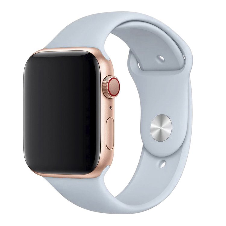 Ремешок Sport Band для Apple Watch 42/44 mm, L, силикон, серебристый (112247)