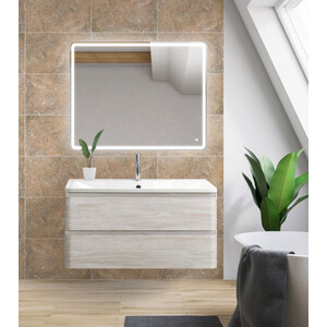 Тумба с раковиной BelBagno Albano 100 Rovere Vintage Bianco (ALBANO-1000-2C-SO-RVB, BB1000/455-LV-MR-ALR)