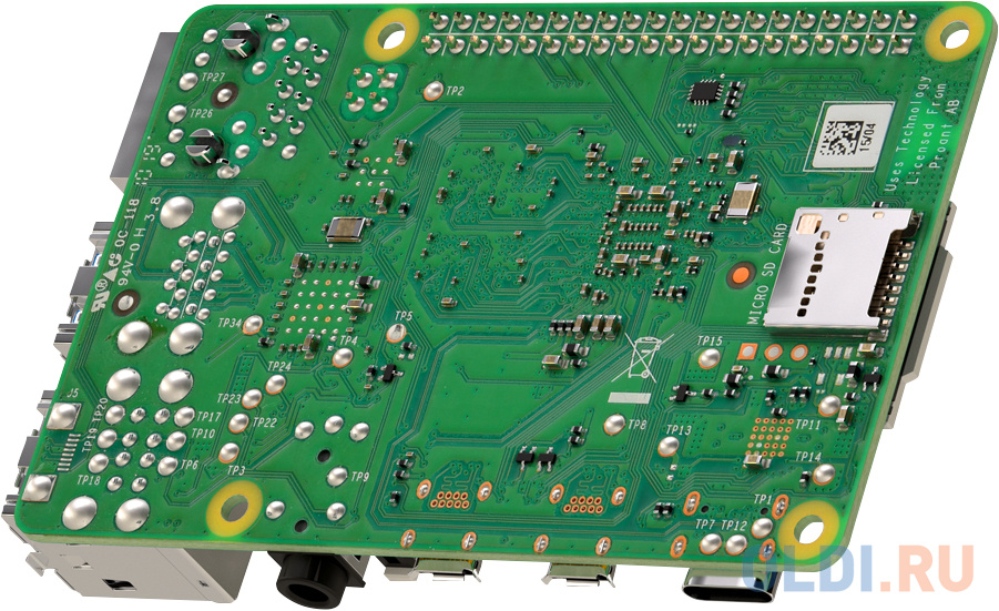 Raspberry Pi 4 Model B (RA545) Retail, 4GB RAM, Broadcom BCM2711 Quad core Cortex-A72 (ARM v8) 64-bit SoC @ 1.5GHz CPU, WiFi, Bluetooth, 40-pin GPIO, в Москвe