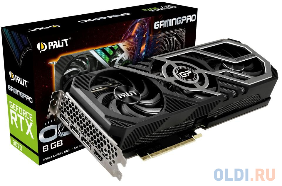 Видеокарта Palit nVidia GeForce RTX 3070 GamingPro OC LHR 8192Mb в Москвe