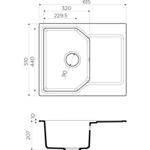 Кухонная мойка Omoikiri Yonaka 61 BL черная (4993638)