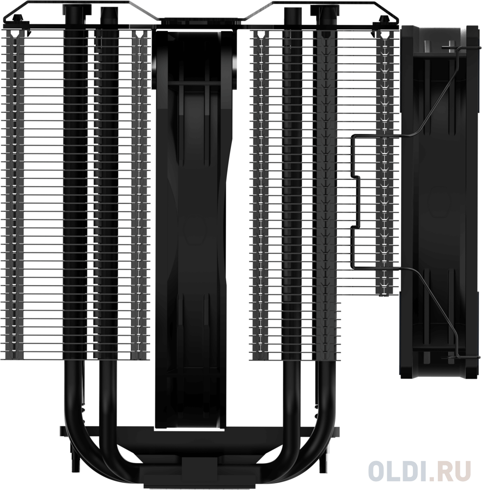 Кулер для ЦПУ/ Cooler Master Master Air MA824 Stealth (300W, 4-pin, 165.6mm, tower, Al, 2xfans: 1x135mm&1x120mm/63.6CFM/24.6dBA/~1950rpm/1700/1200