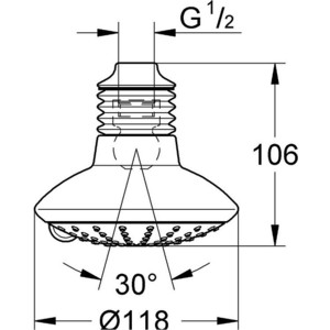 Верхний душ Grohe Euphoria 2 режима (27234000)