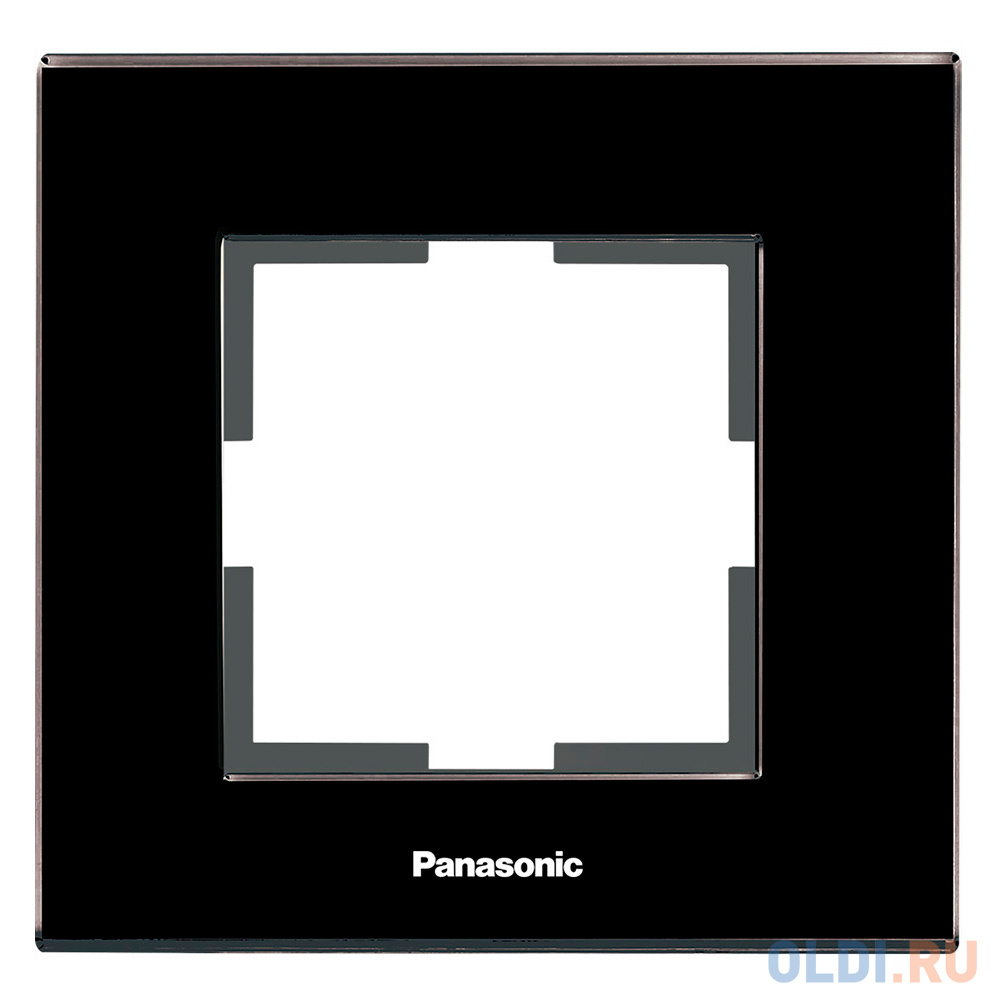 Рамка Panasonic Karre Plus WKTF08013GG-RU декоративная 1x стекло черный (упак.:1шт)