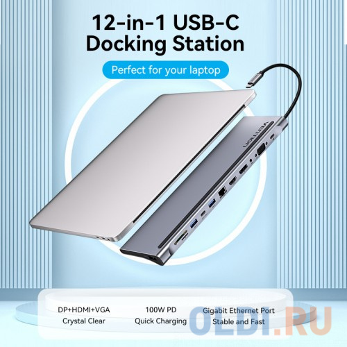 Мультифункциональная док-станция Vention USB Type C 12 в 1 в Москвe